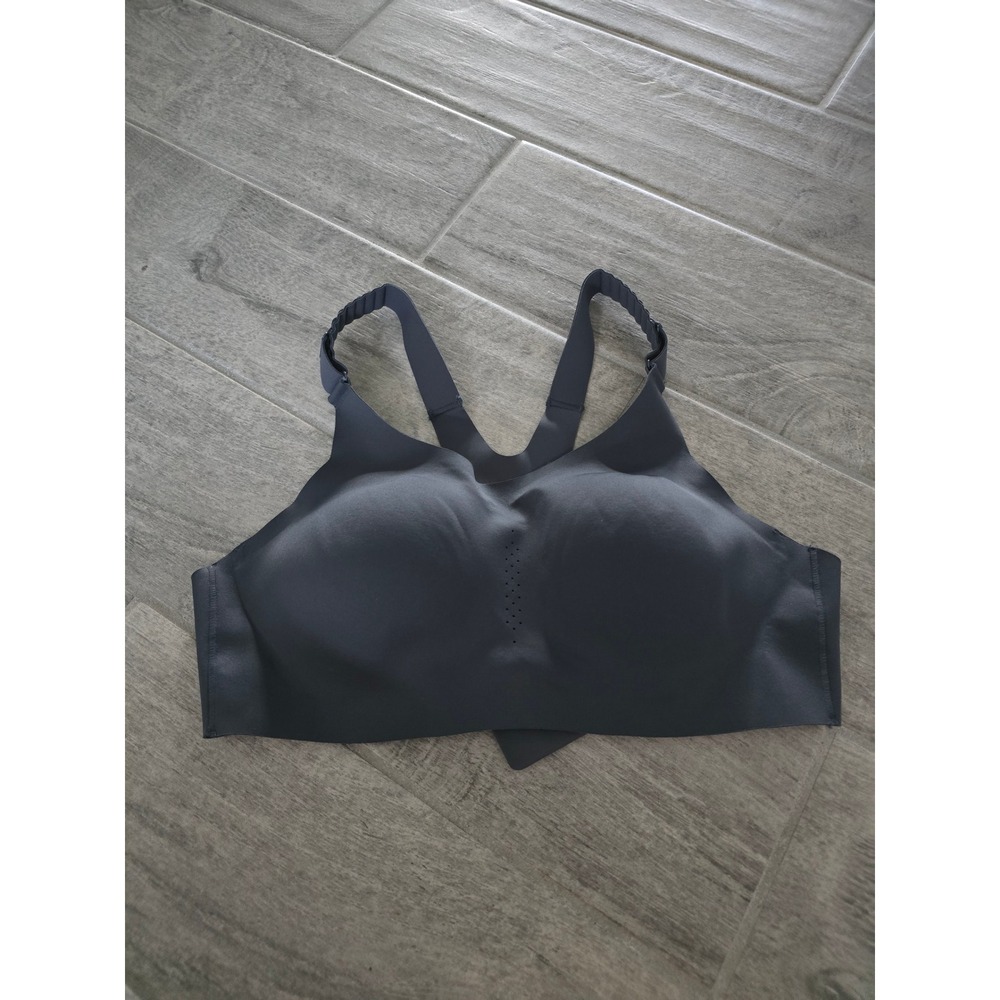 Brooks Dare Racerback Sports Bra 38B Charcoal Gray High Impact Running Bra